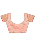 Orange Organza Saree With Blouse Piece