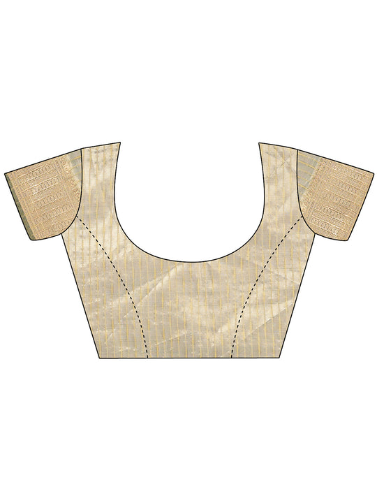 Light Green Organza Saree With Blouse Piece