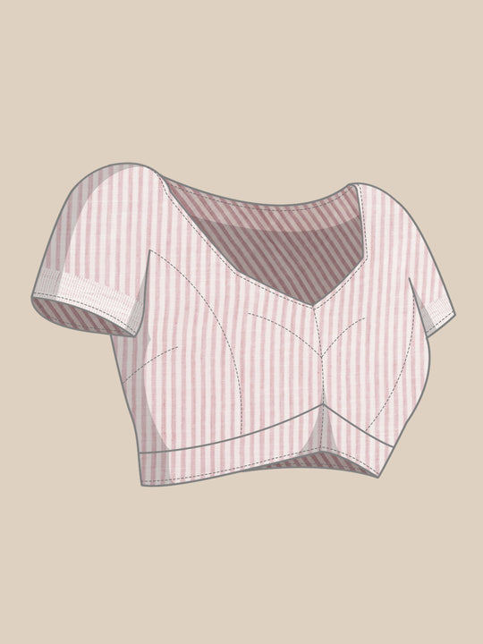 Purple Linen Saree With Blouse Piece