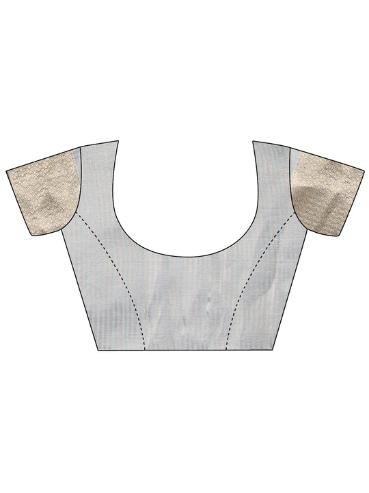 Sea Green Organza Saree With Blouse Piece