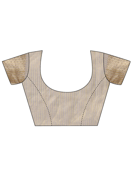 Mehndi Green Organza Saree With Blouse Piece