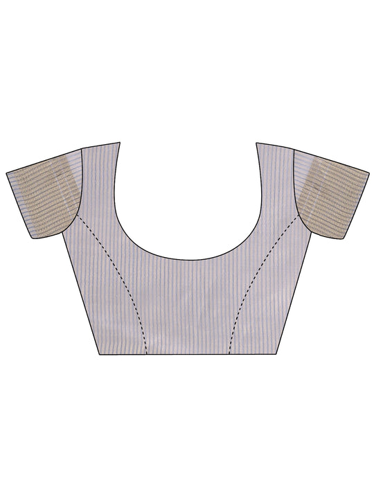 Grey Organza Saree With Blouse Piece