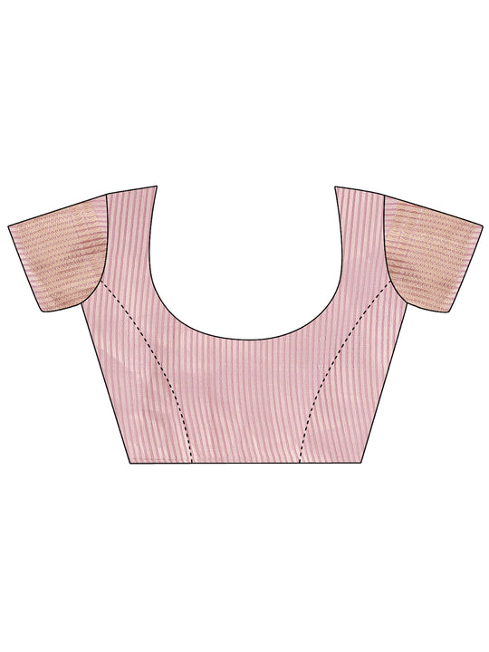 Purple Organza Saree With Blouse Piece