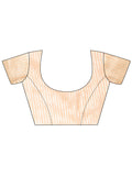Orange Cotton Saree With Blouse Piece