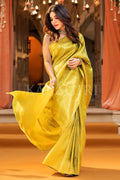 ROSHNI BHATIA in Flashy Green Kanjivaram Saree