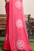 Taffy Pink Chiffon Saree