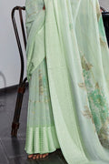 Mint Green Georgette Saree