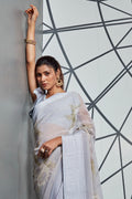 Coin Grey Georgette Saree