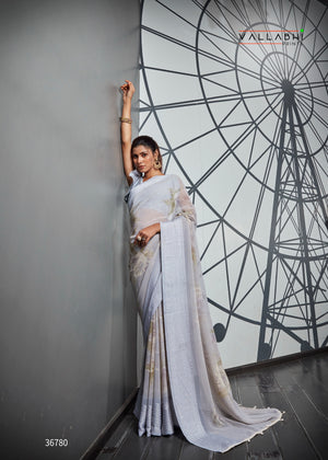 Coin Grey Georgette Saree