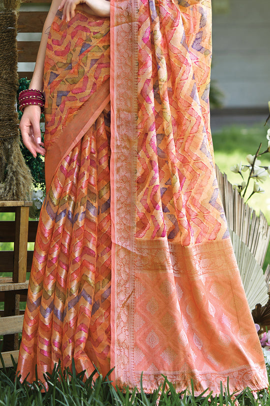 Digital Print Saree Design