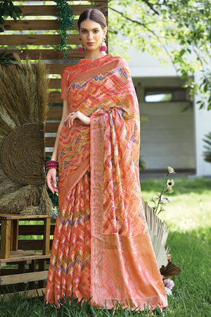 Multicolor Digital Print Saree