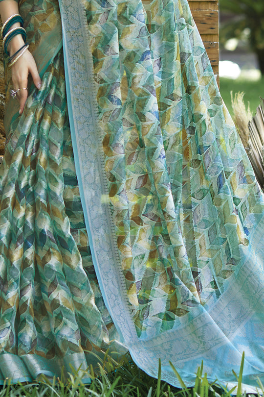 Digital Print Saree Design