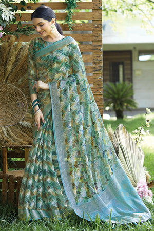 Multicolor Digital Print Saree
