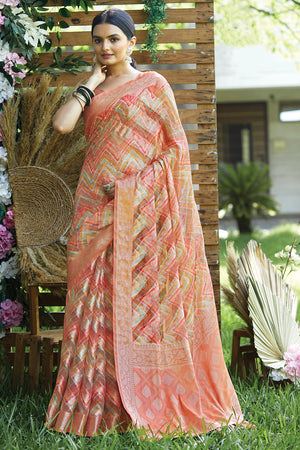 Multicolor Digital Print Saree