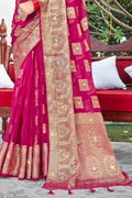 Taffy Pink Organza Saree