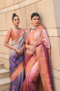 Rust Orange And Brown Digital Print Saree