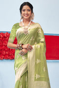 Light Green cotton Saree