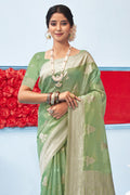 Rama Green Cotton Saree