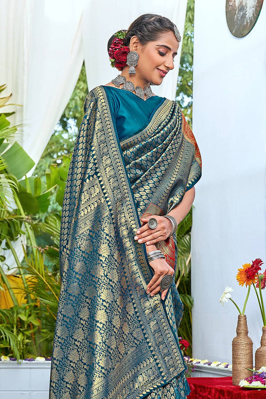 Blue Kanjivaram Saree