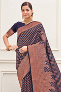 Violet Silk Saree