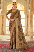 Moss Green Banarasi Saree