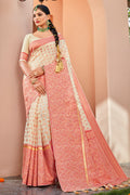 Buttermilk Beige Banarasi Saree