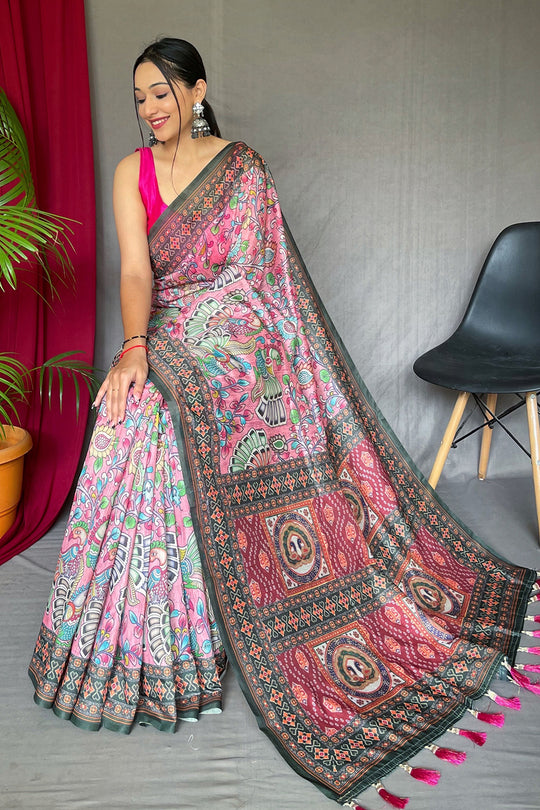 Cotton saree Drape