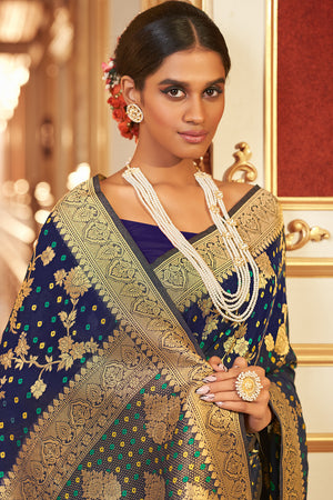 traditional chiffon saree dress pattern -741391697 | Heenastyle