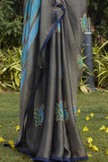 Cerulean Blue Brasso Saree