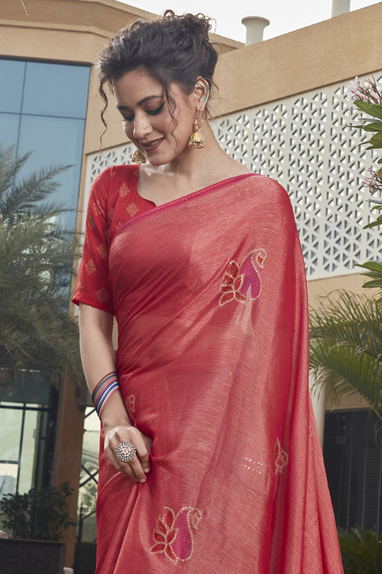 Taffy Pink Brasso Saree