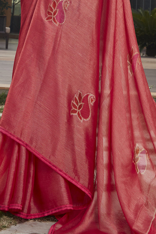 Taffy Pink Brasso Saree