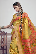 Granola Yellow Digital Print Saree