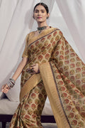 Hazelnut Brown Digital Print Saree