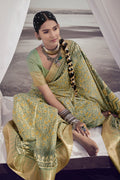 Olive Green Digital Print Saree