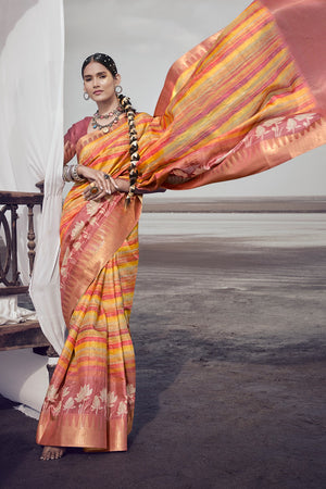 Multicolor Digital Print Saree