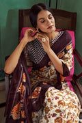 Purple Digital Print Saree