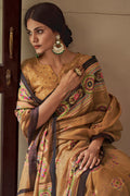 Light Brown Digital Print Saree