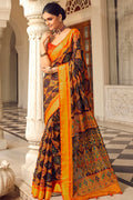 Burnt Orange Patola Saree