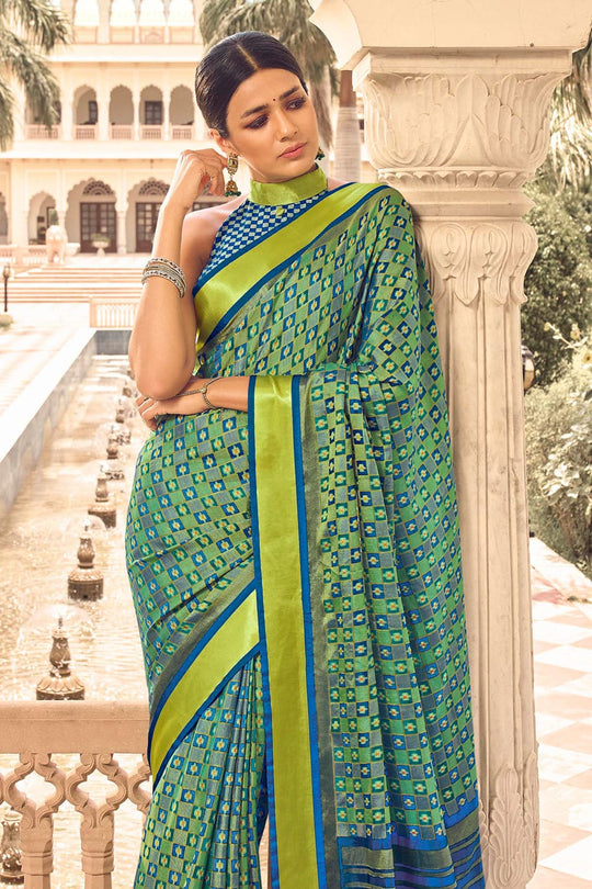 Chinoise Green Patola Saree