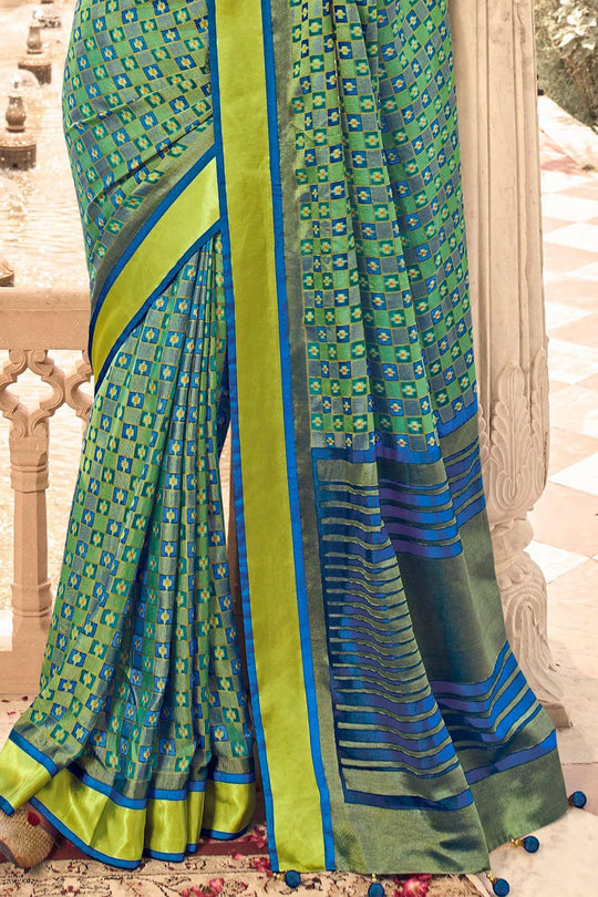 Chinoise Green Patola Saree