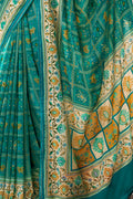 Teal Green Georgette Saree