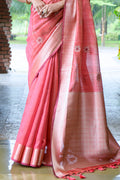 Thulian Pink South Silk Saree