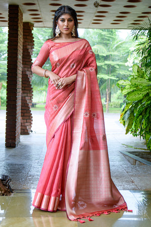 Thulian Pink South Silk Saree