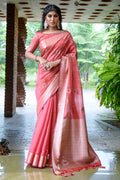 Thulian Pink South Silk Saree