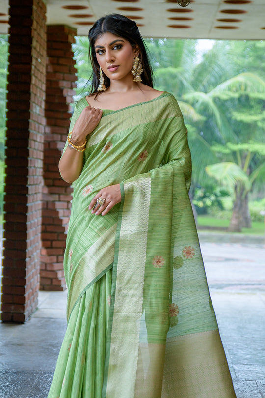 Pista Green South Silk Saree