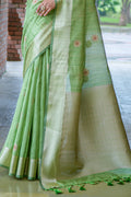 Pista Green South Silk Saree