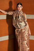 Brown Digital Print Saree