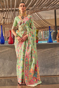 Mint Green Digital Print Saree