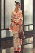 Buttermilk Beige Digital Print Saree