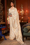 Buttermilk Beige Kanjivaram Saree